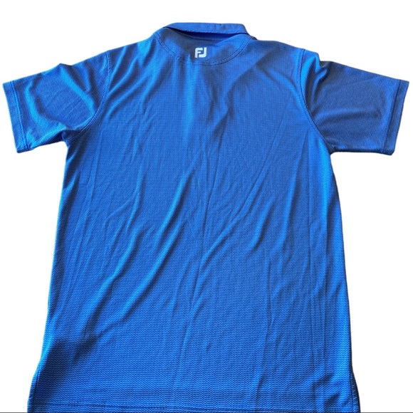 FootJoy FJ Mens Size Large Short Sleeve Polyester Blue Golf Polo Shirt athletic - Picture 7 of 7